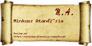 Minkusz Atanázia névjegykártya